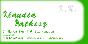klaudia mathisz business card